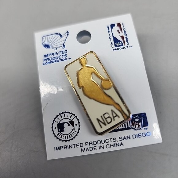 1996 NBA Jerry West Gold NBA Logo Pin Imprinted Products - Picture 1 of 3